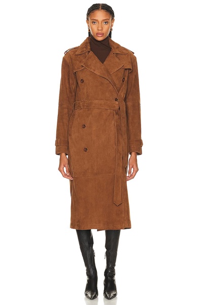 Suede Trench Coat