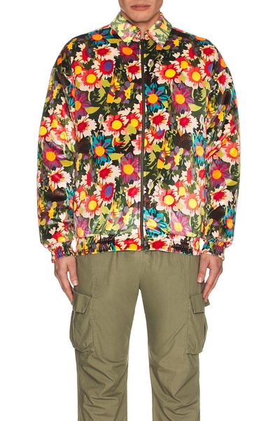 X Fwrd Quilted Floral Velvet Jacket