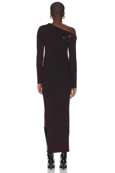 Adina Long Sleeve Midi Dress With Snaps