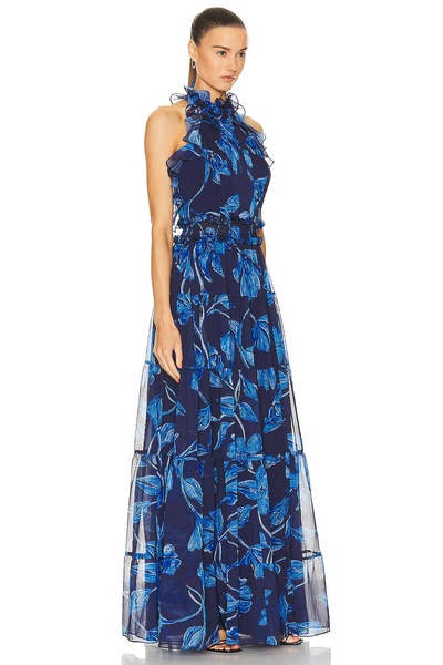 Nightflower Open Back Maxi Dress