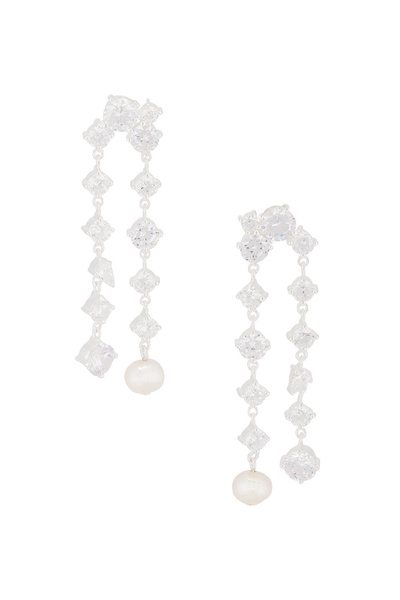 Freshwater Pearl And CZ Earrings