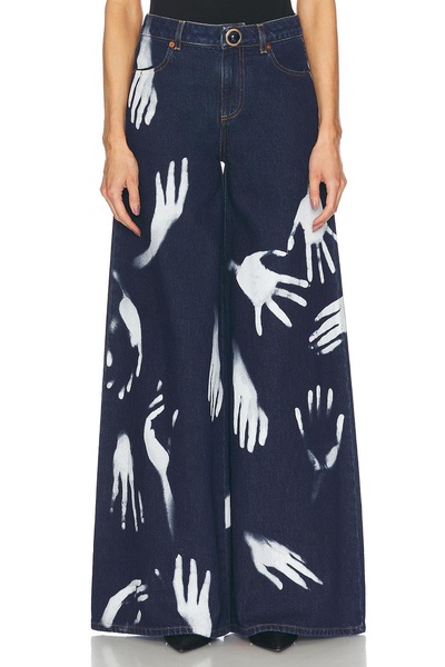 Handprint Wide Leg