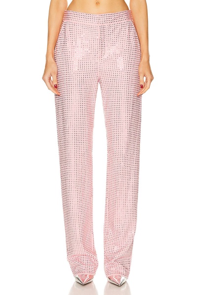 Crystal Embellished Straight Leg Pant