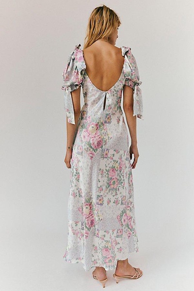 Selkie The Poet Printed Slip Dress