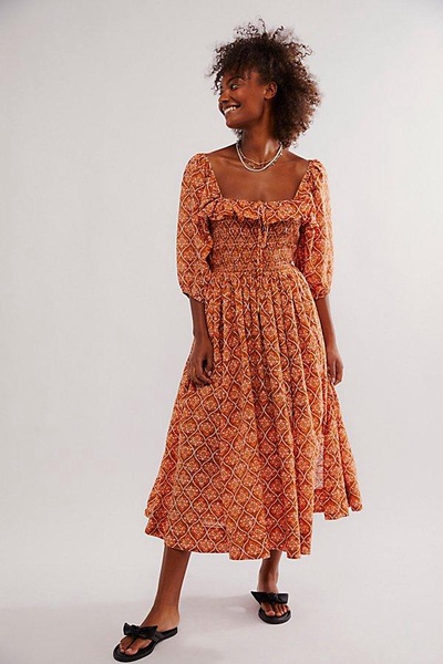 Oasis Printed Midi Dress