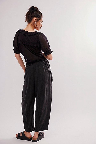 High Road Washed Pull-On Barrel Pants