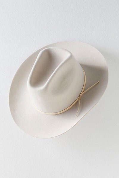 Blaze Suede Tie Felt Cowboy Hat