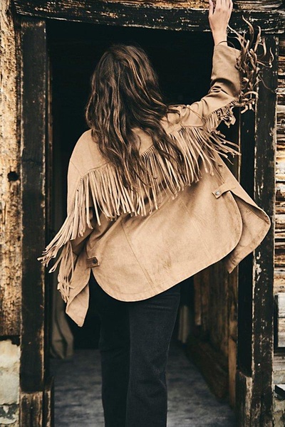 Fringe Out Vegan Suede Jacket