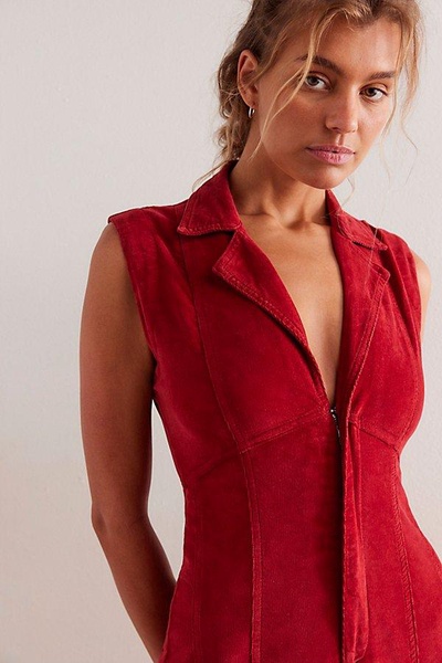 CRVY Ring The Alarm Corduroy One-Piece