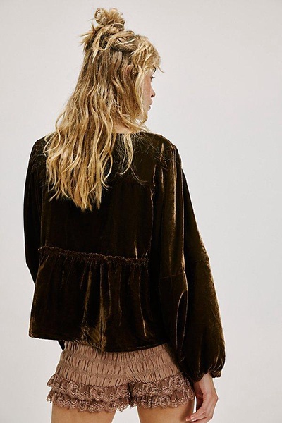 Brunch Babe Velvet Blouse