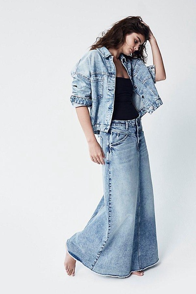 We The Free Come As You Are Denim Maxi Skirt