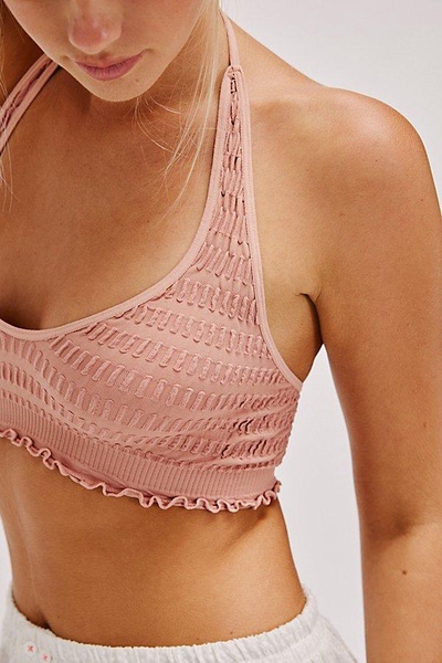 Seamless Pucker Up Halter Bralette