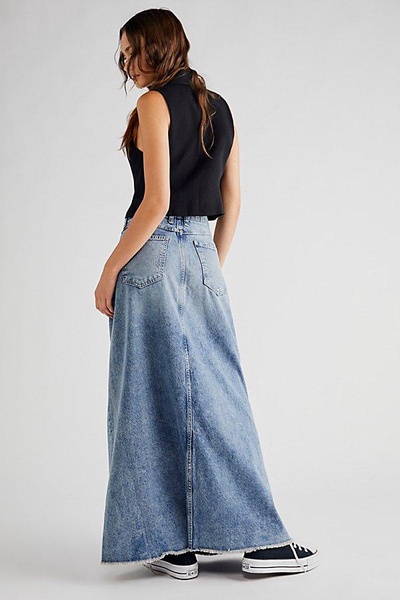 We The Free Come As You Are Denim Maxi Skirt