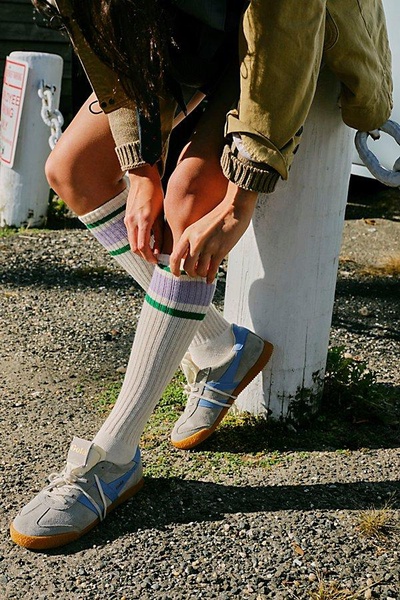 Retro Stripe Knee High Socks