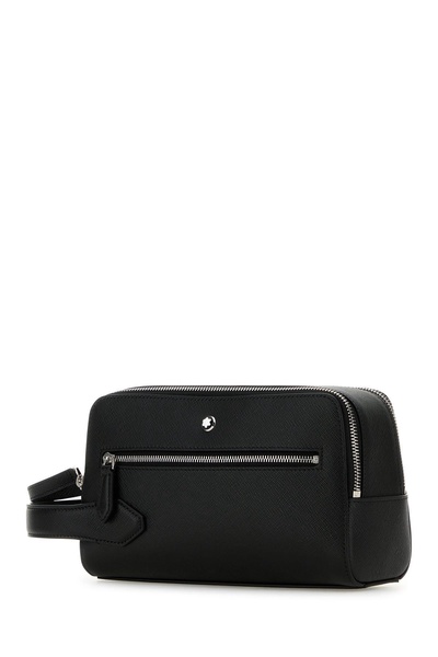 Black leather beauty case