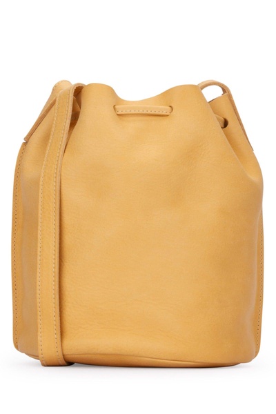 Mustard leather Silvia bucket bag