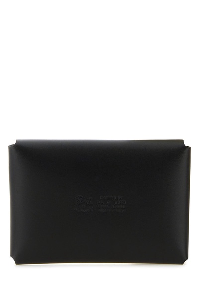 Black leather card holder