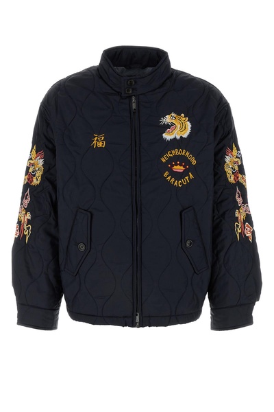 Navy blue nylon jacket