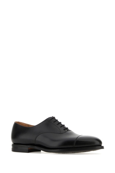 Black leather Connaught 2 lace-up shoes