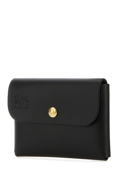 Black leather coin purse