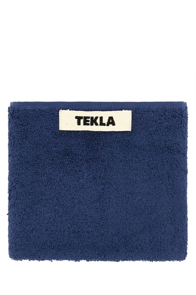 Navy blue terry guest towel