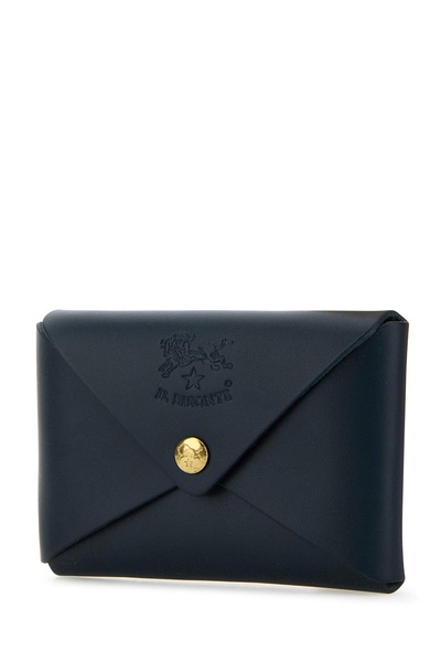 Navy blue leather Sovana card holder