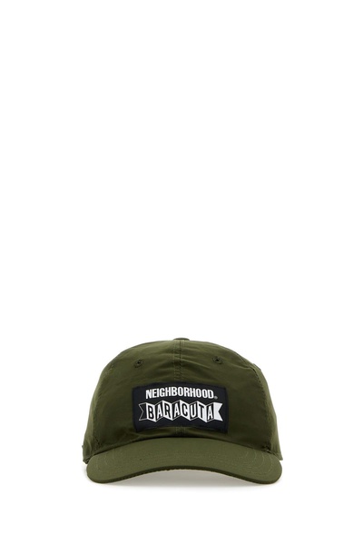 Army green polyester blend baseball cap