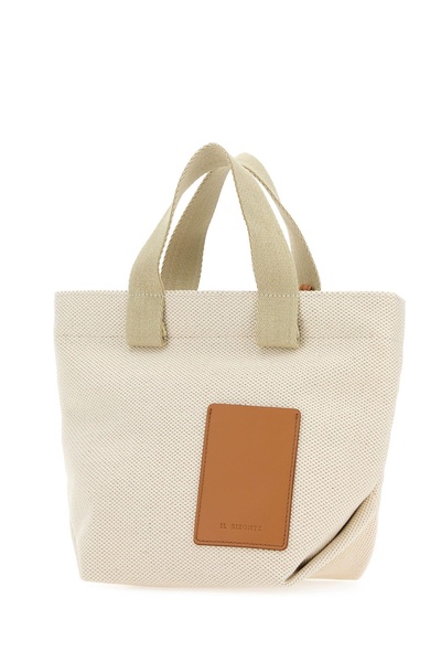 Sand canvas handbag