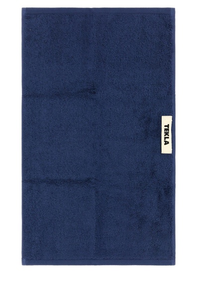 Navy blue terry guest towel