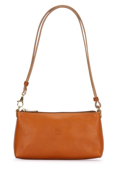 Caramel leather Lucia shoulder bag