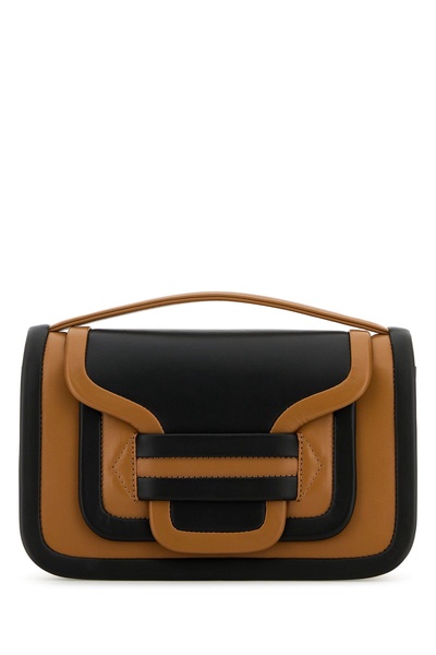 Two-tone leather Alpha Maxi handbag