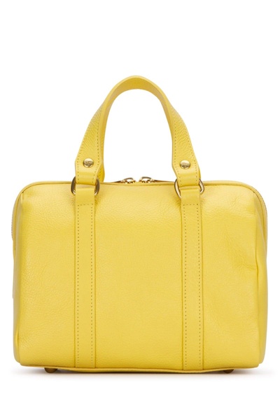 Yellow leather handbag