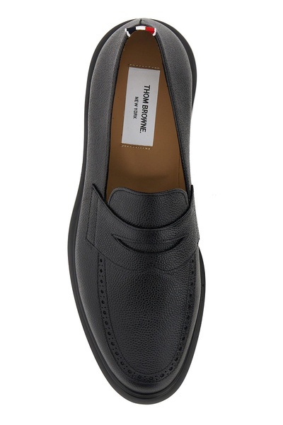 Thom Browne Man Black Leather Loafers