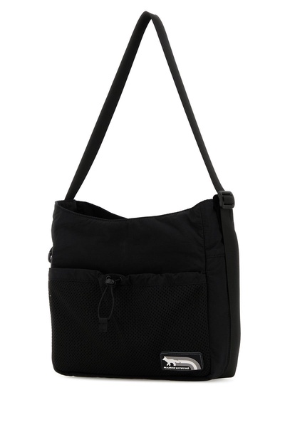 Black nylon crossbody bag