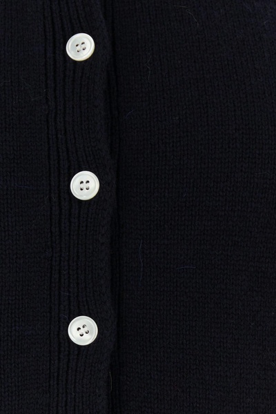 Two-tone wool blend cardigan