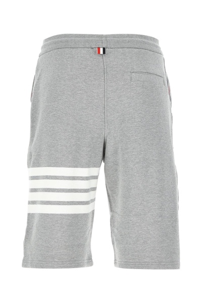 Melange grey cotton bermuda shorts