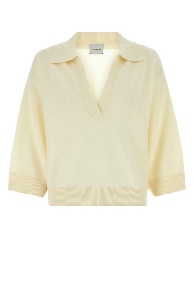 Pastel yellow cashmere Bogra sweater