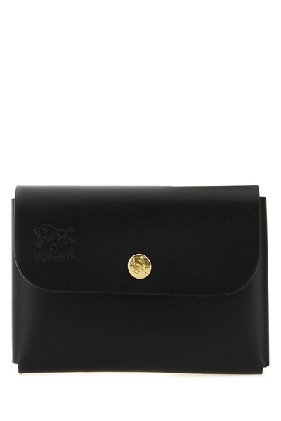 Black leather coin purse