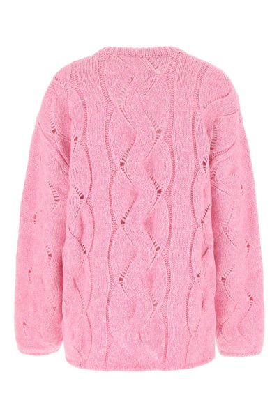 Pink alpaca blend oversize sweater