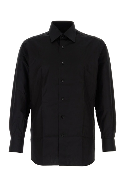 Black poplin shirt