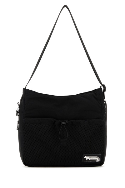 Black nylon crossbody bag