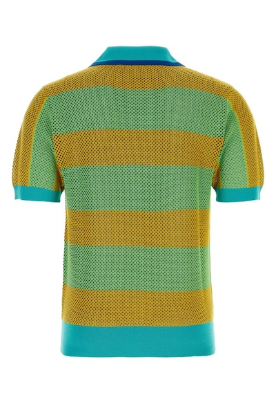 Multicolor mesh polo shirt