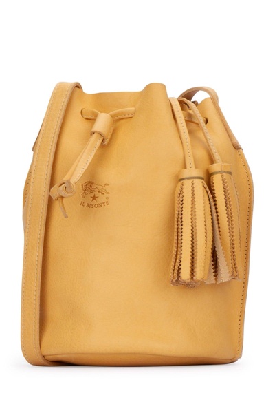 Mustard leather Silvia bucket bag