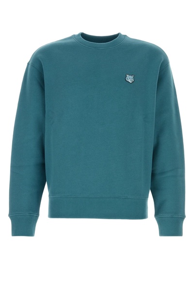 Maison Kitsuné Fox Head Patch Crewneck Sweatshirt