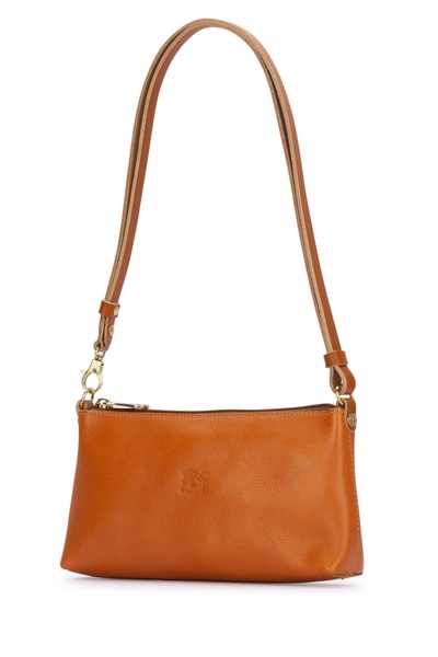 Caramel leather Lucia shoulder bag