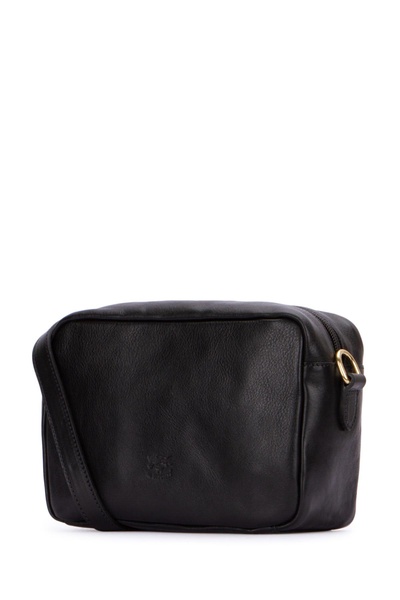 Black leather crossbody bag