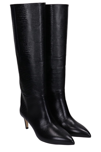 High Heels Boots In Black Leather