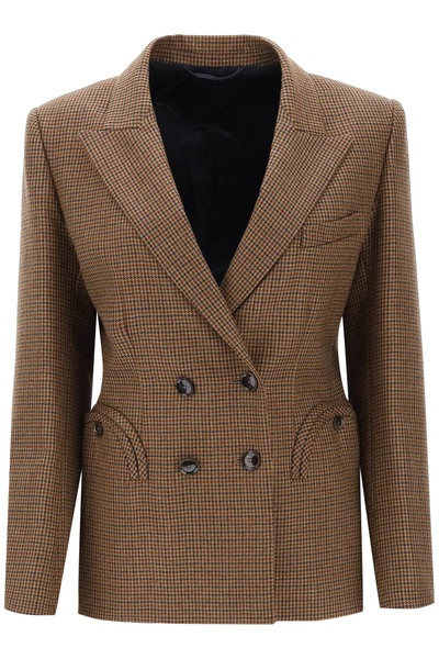 'charmer Virago' Double-breasted Blazer In Houndstooth