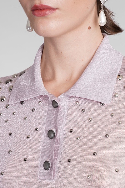 Polo In Rose-pink Viscose