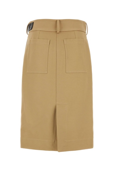 Bottega Veneta Woman Beige Cotton Skirt